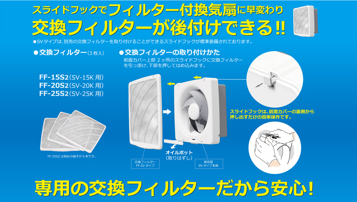 市場 日本電興 NIHON DENKO フィルター付換気扇用交換フィルター3枚入